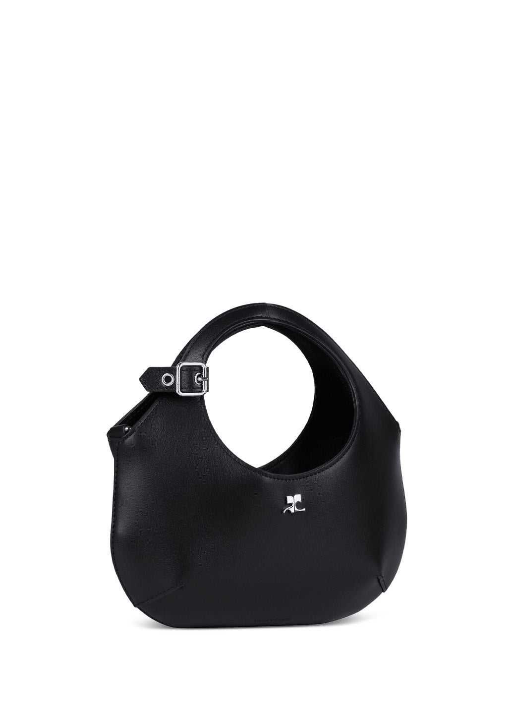Сумка Courreges mini Holy leather tote bag Black