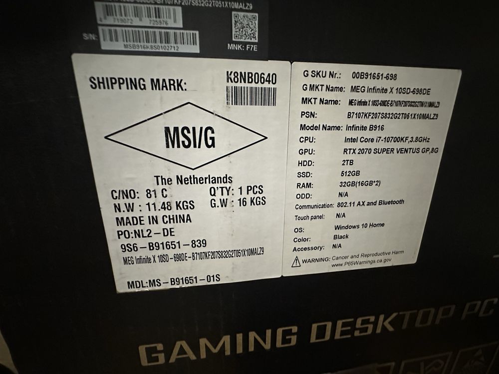 Komputer gamingowy MSI + Monitor SAMSUNG Odyssey G5 34