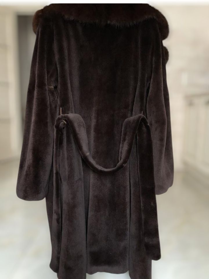 Ego MINK. Норковая шуба с соболем. Натуральная шуба