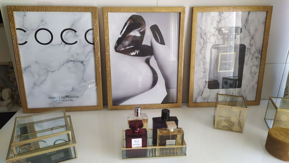 NOVO: conjunto de 3 molduras com 3 telas