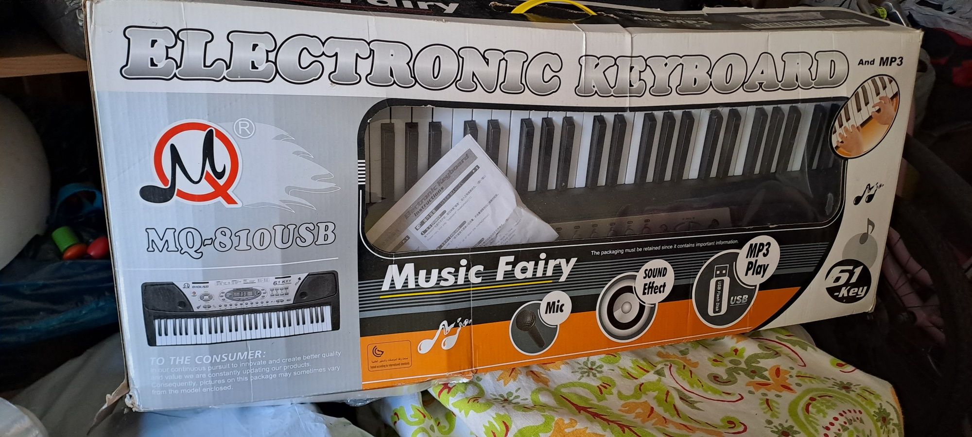 Organy Keyboard 61 klawiszy, 2 głośniki, mikrofon