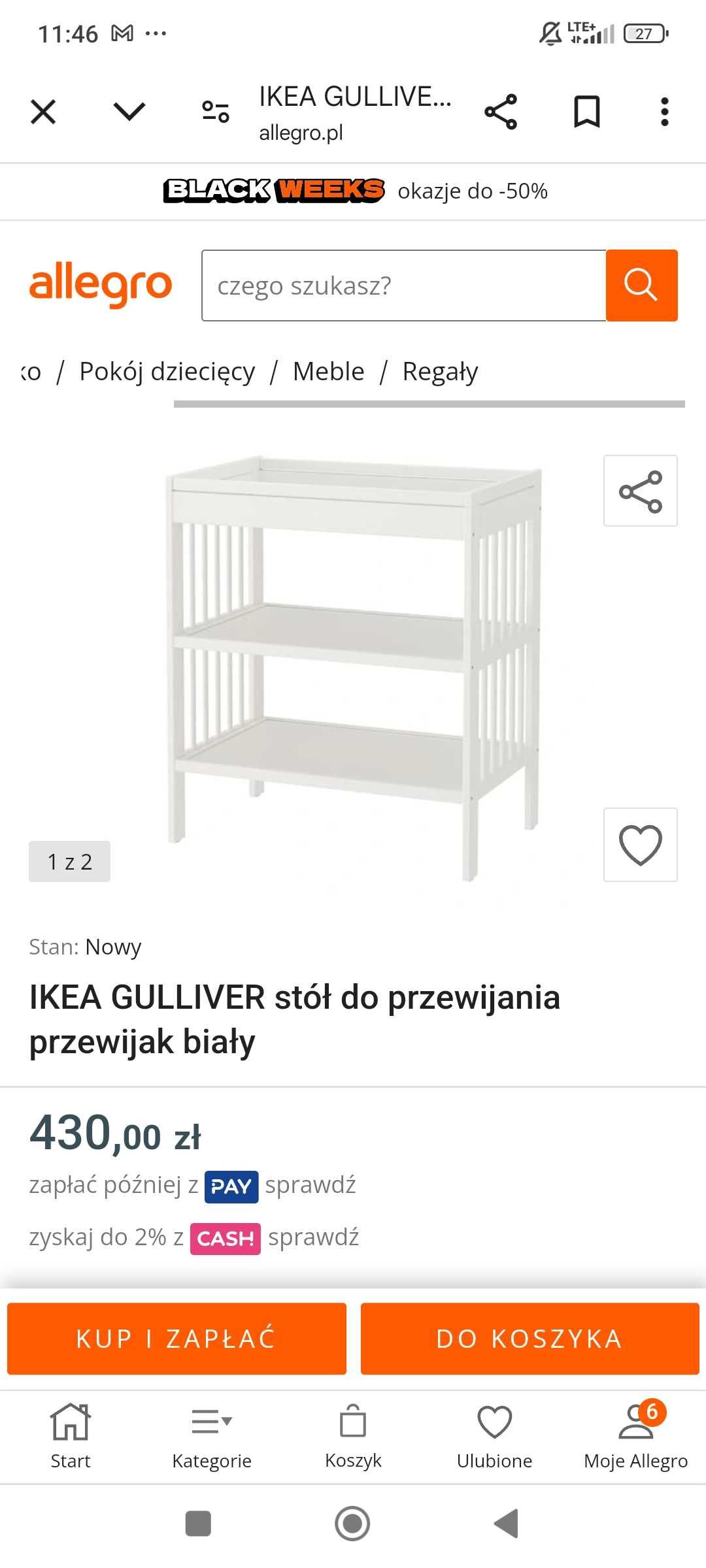 Stojak na przewijak