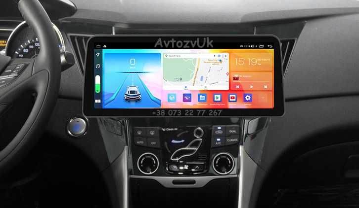 Магнитола SONATA Hyundai Соната Tesla GPS USB 2 дин CarPlay Android 14