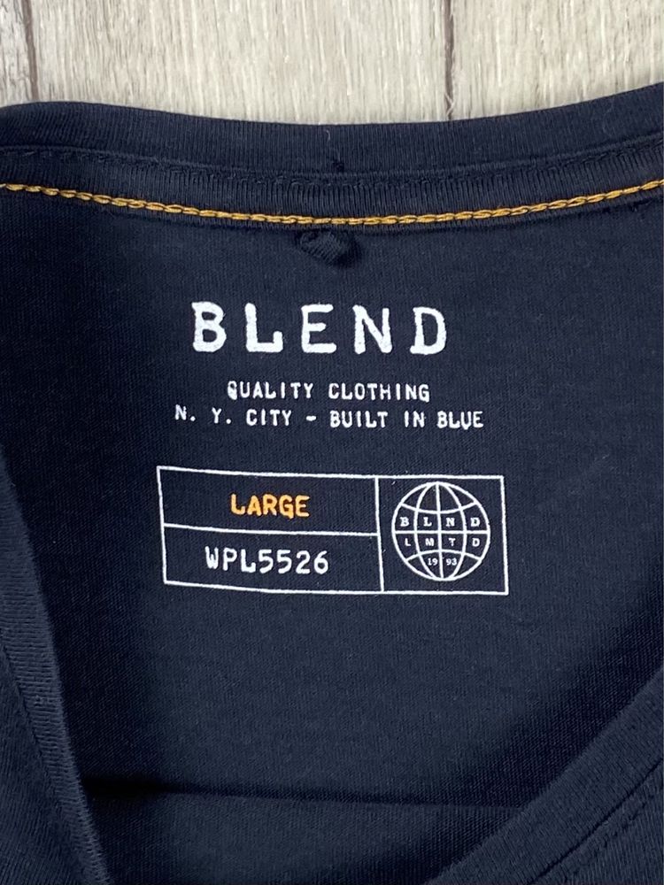 Blend футболка L размер с принтом чёрная оригинал
