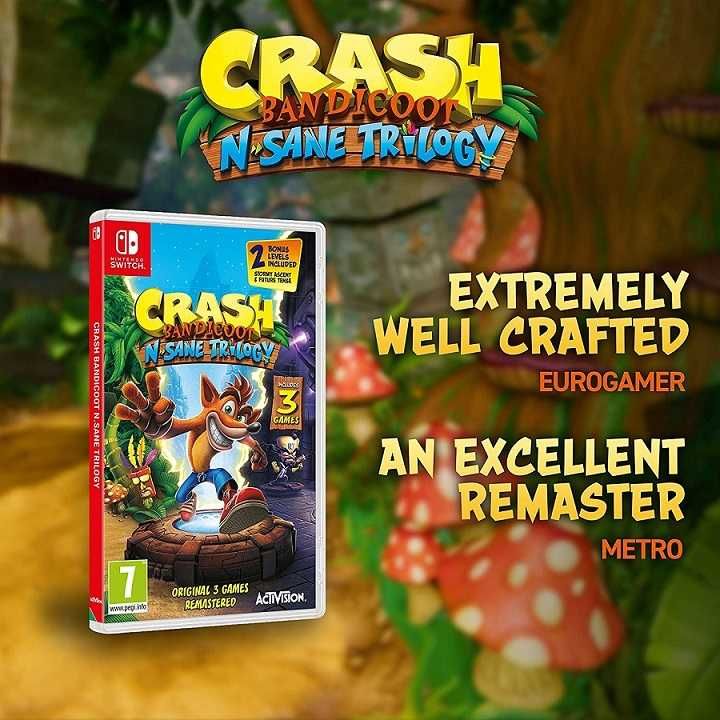 Crash Bandicoot N-sane Trilogy Nintendo SWITCH + Lite + Oled = 3 gry
