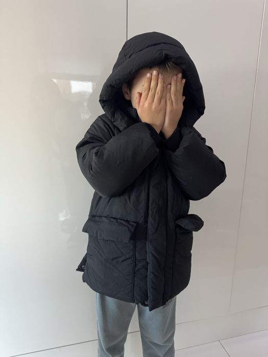 Kurtka zimowa Zara r.116 czarna puchowa