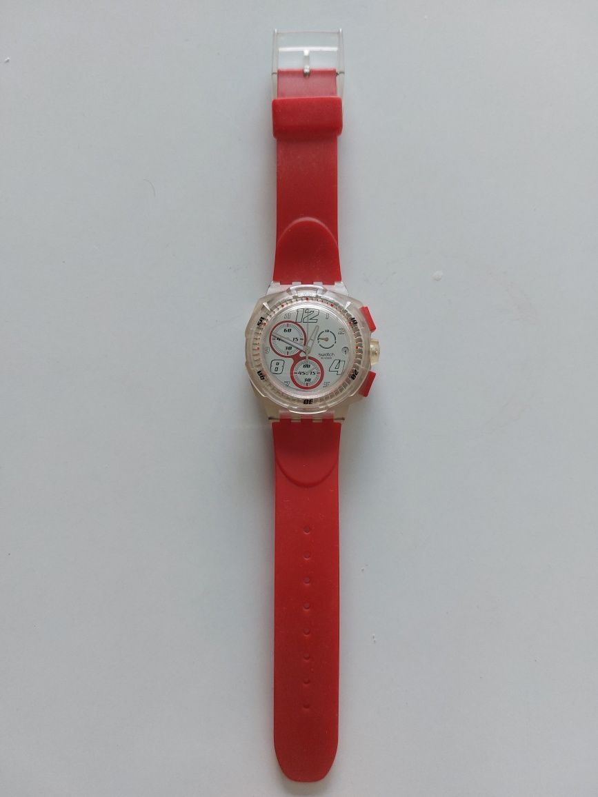 Swatch red toxin suik405 cronógrafo