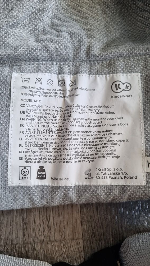 Marsupio 3m até 20kg
