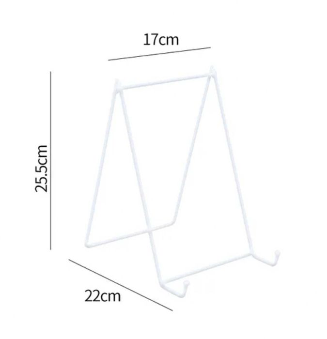 Suporte branco metálico para livro XL