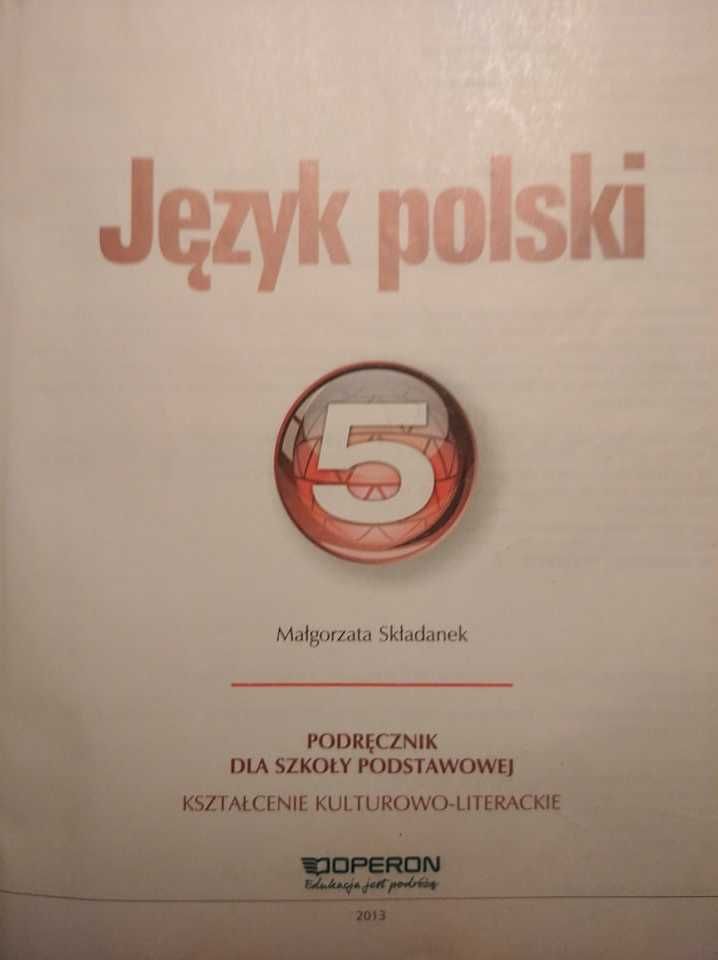 Odkrywamy na nowo. Język polski 5 Podręcznik