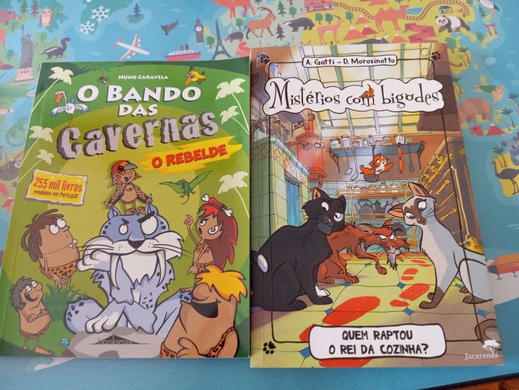 Livros infantis "o bando das cavernas"