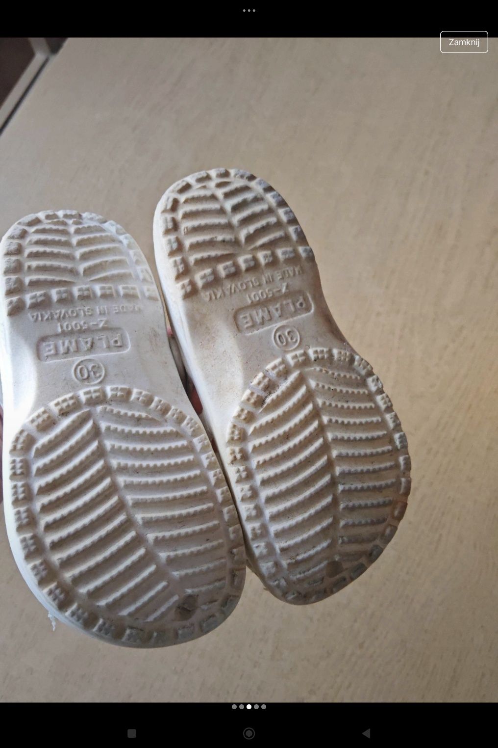Plame 30 buty do wody typu crocks klapki z pianki
Białe buty do wody t