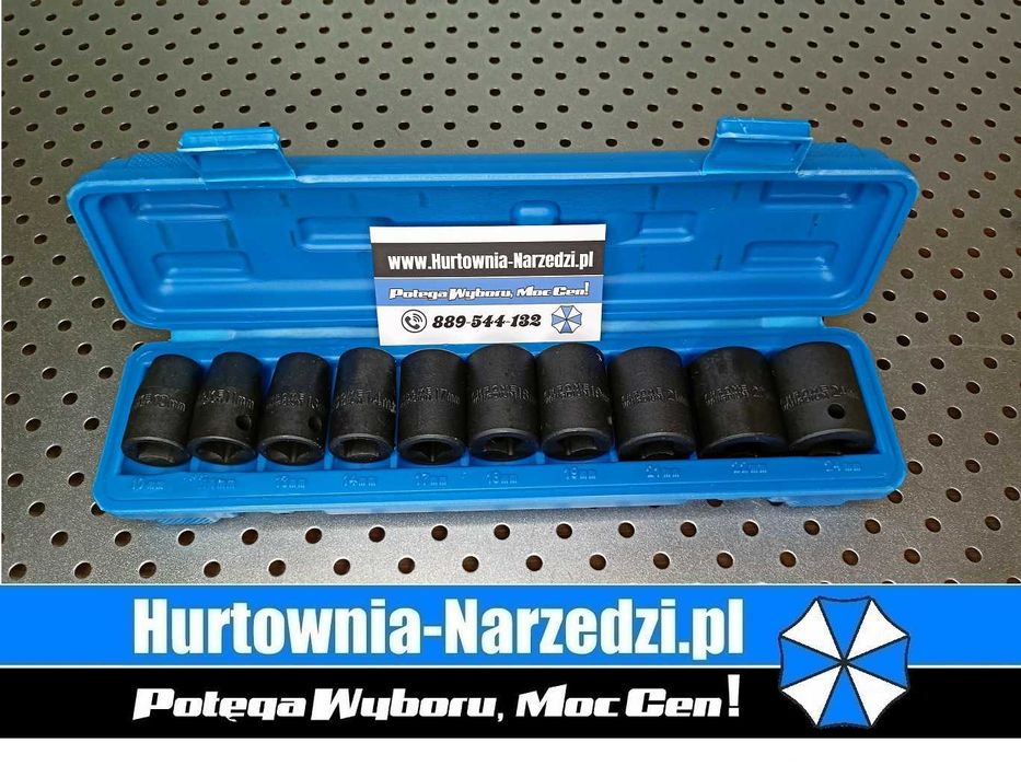 Nasadki udarowe 6-kątne krótkie 1/2" 10-24mm 10-el. JOBIextra X2017