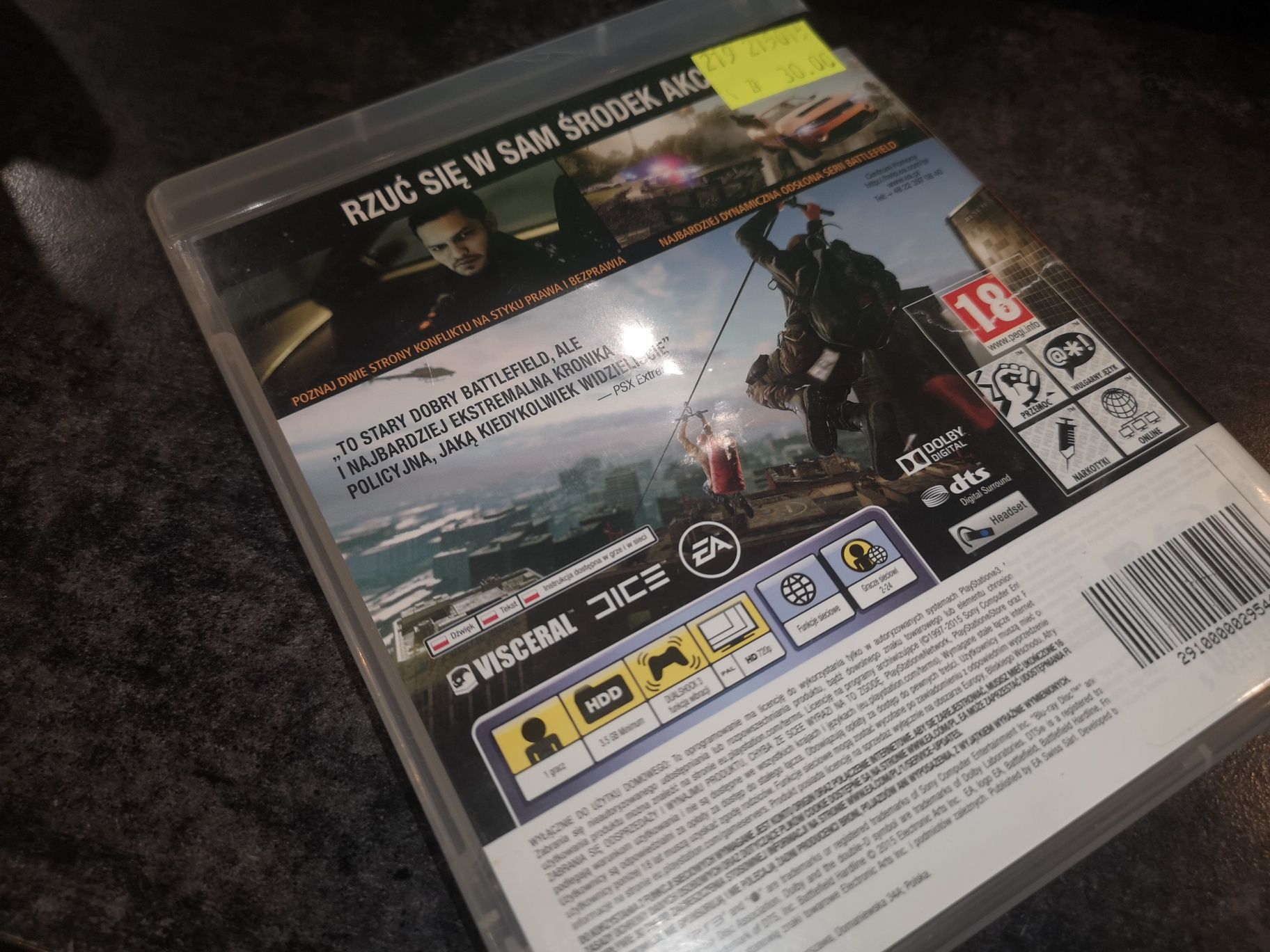 Battlefield Hardline PS3 gra PL (możliwość wymiany) kioskzgrami Ursus