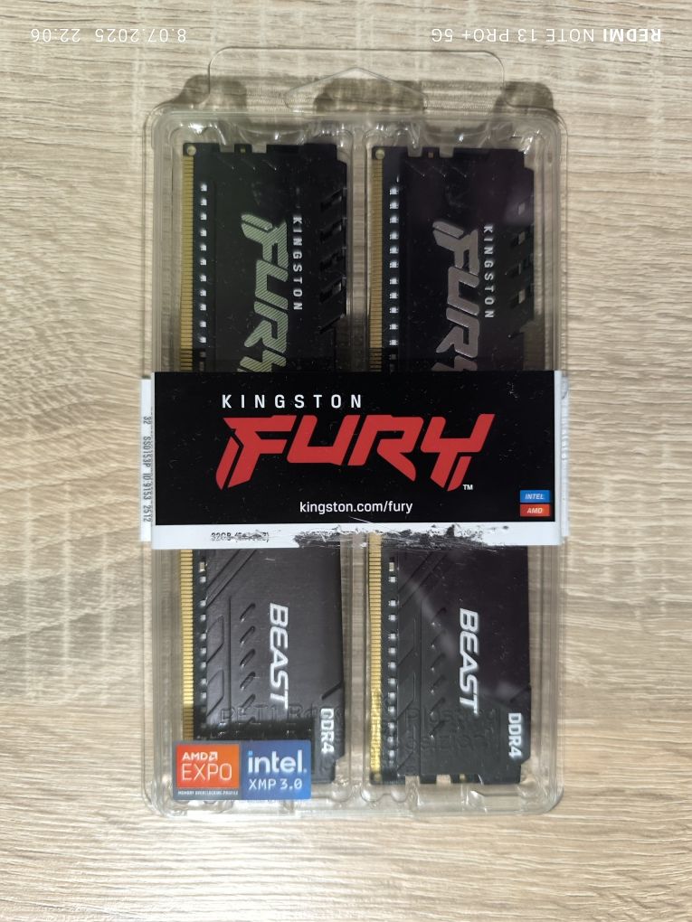 Pamięć RAM DDR4 32GB (2x16) 3200 CL16 Kingston Fury