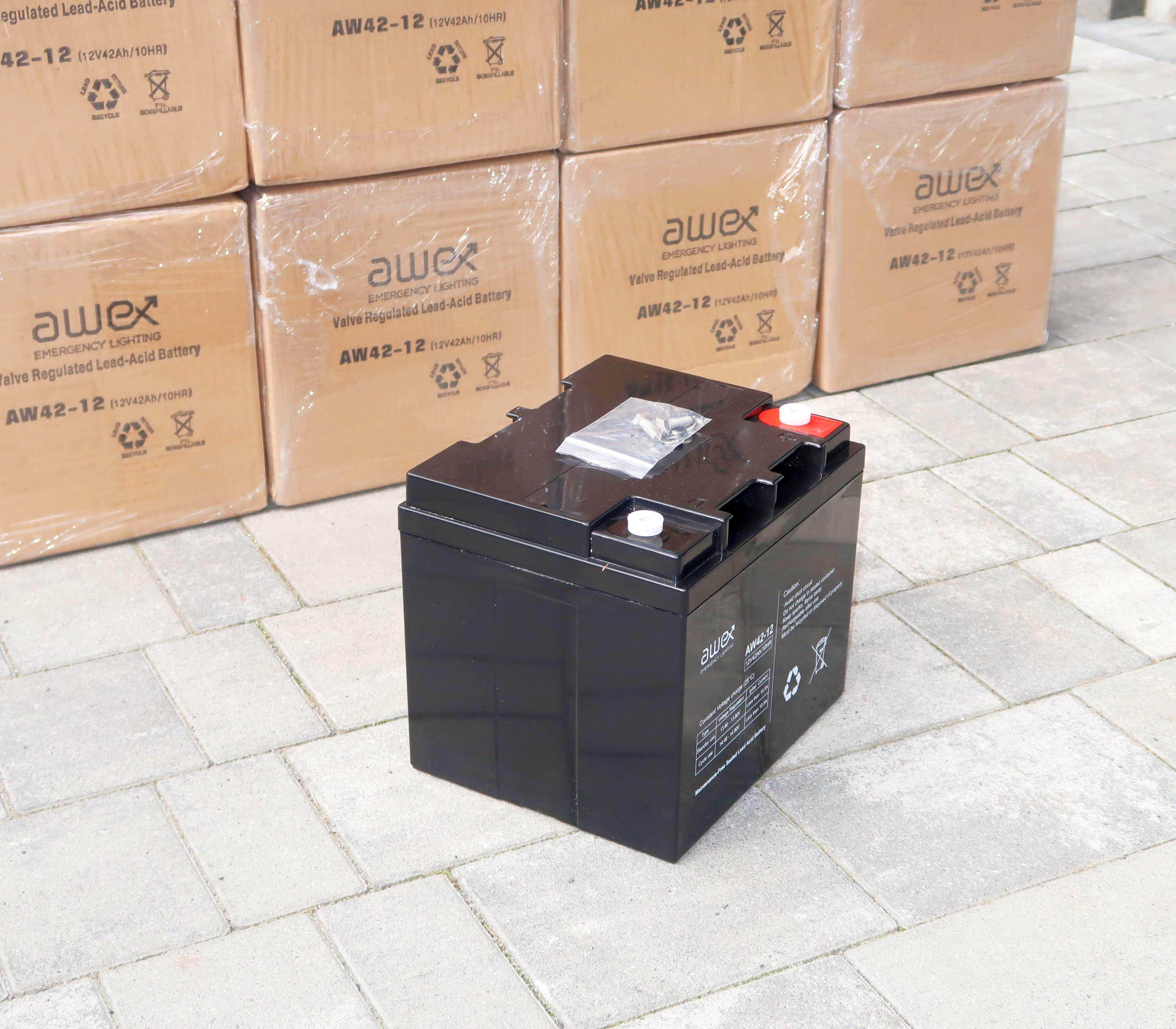 Akumulator 12V 42Ah AGM AWEX AW 42-12 – NOWY – do wózka inwalidzkiego