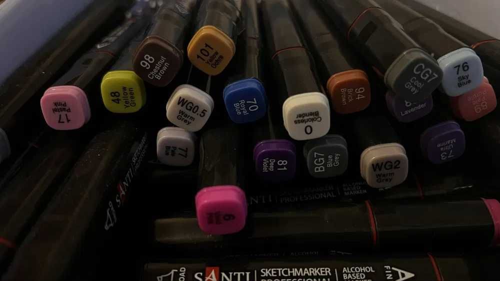 Набір маркерів Santi 59шт, спиртові. SANTI «SKETCHMARKER professional»