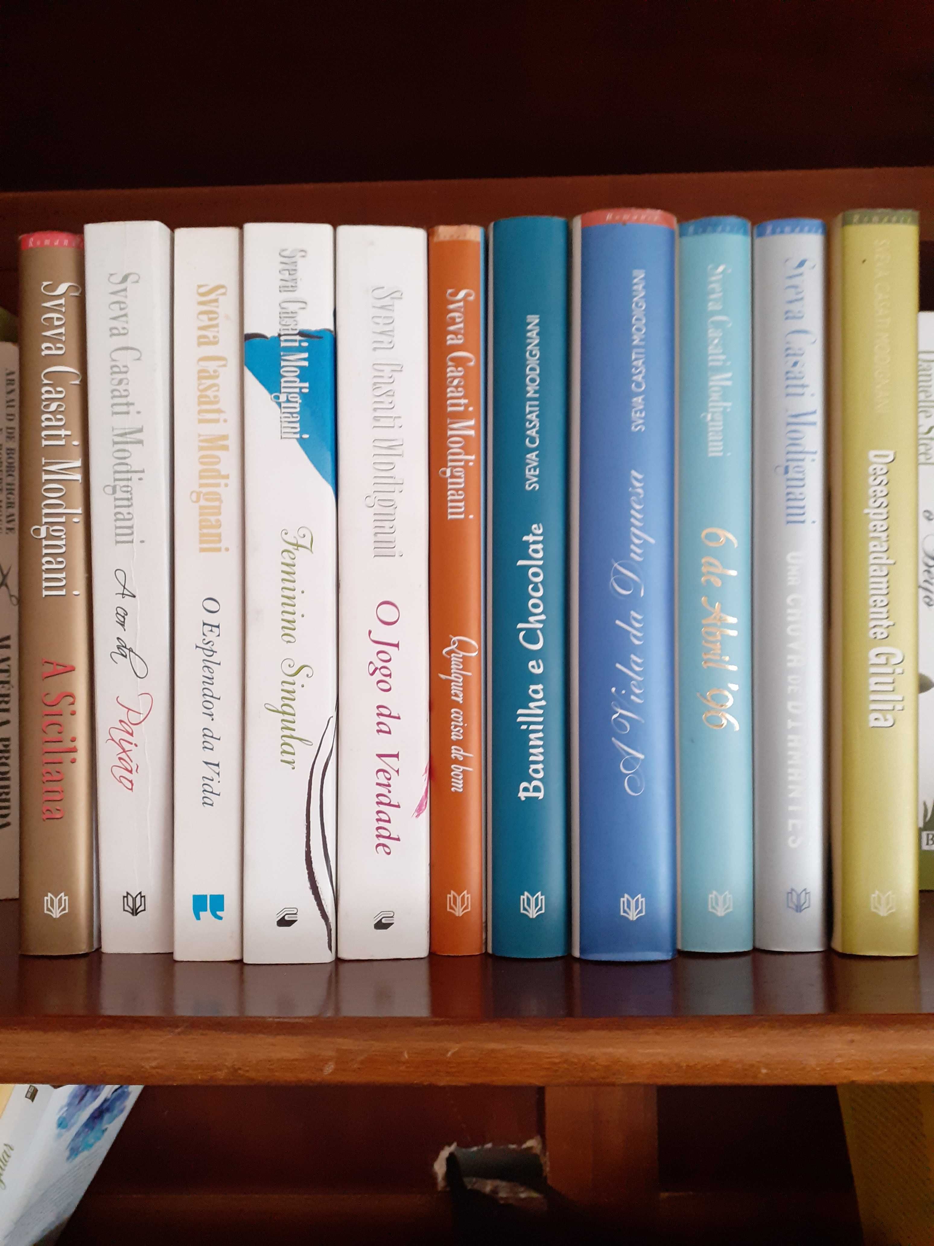 Livros de Sveva Casati Modignani6  e  Isabel Allende.