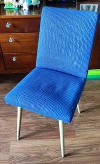 Krzesło retro PRL do renowacji tapicerowane muszelka