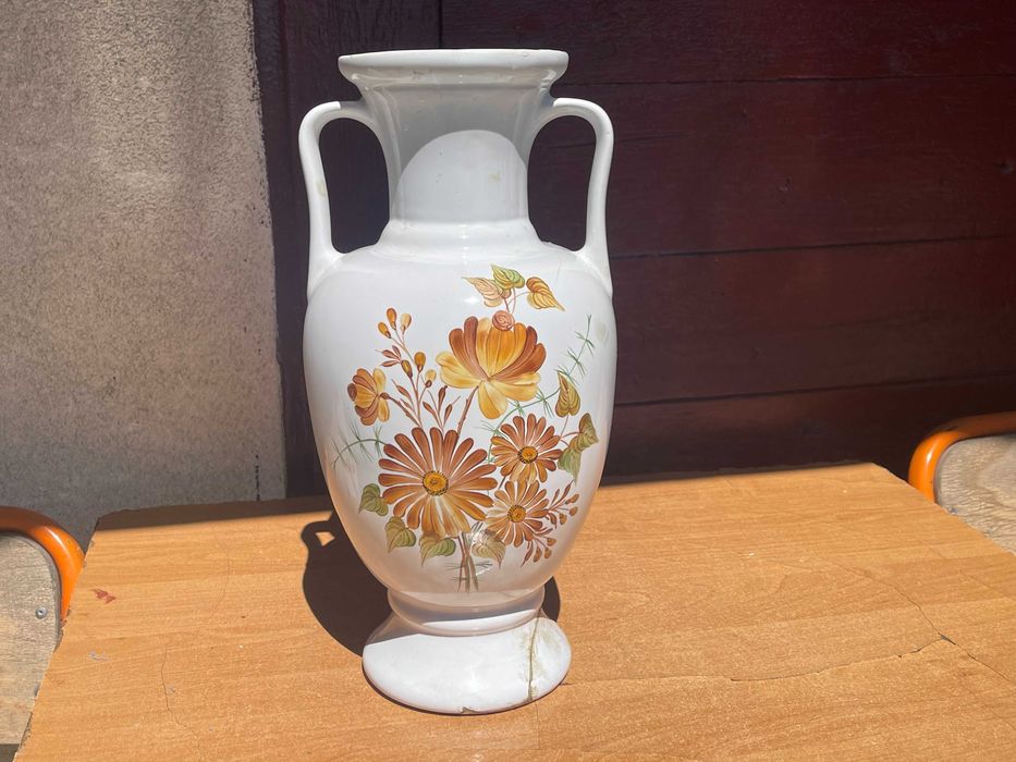 Stary Wazon Tułowice amfora fajans ceramika waza flakon Włocławek PRL