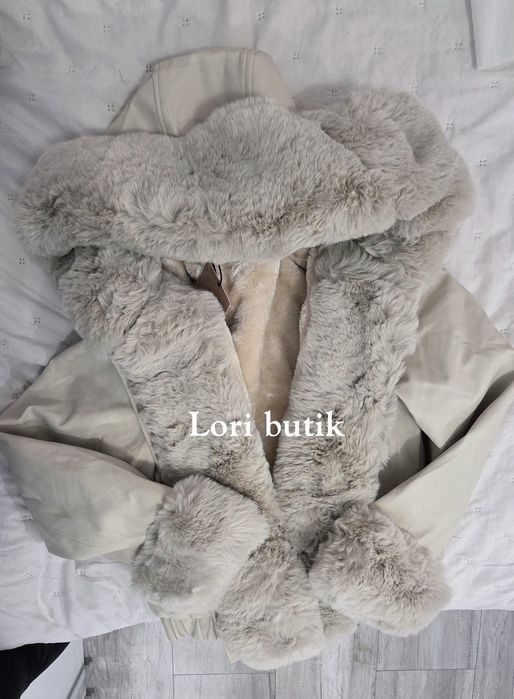 Bomberka eko skora mis obszycie mankiety futro kurtka zimowa