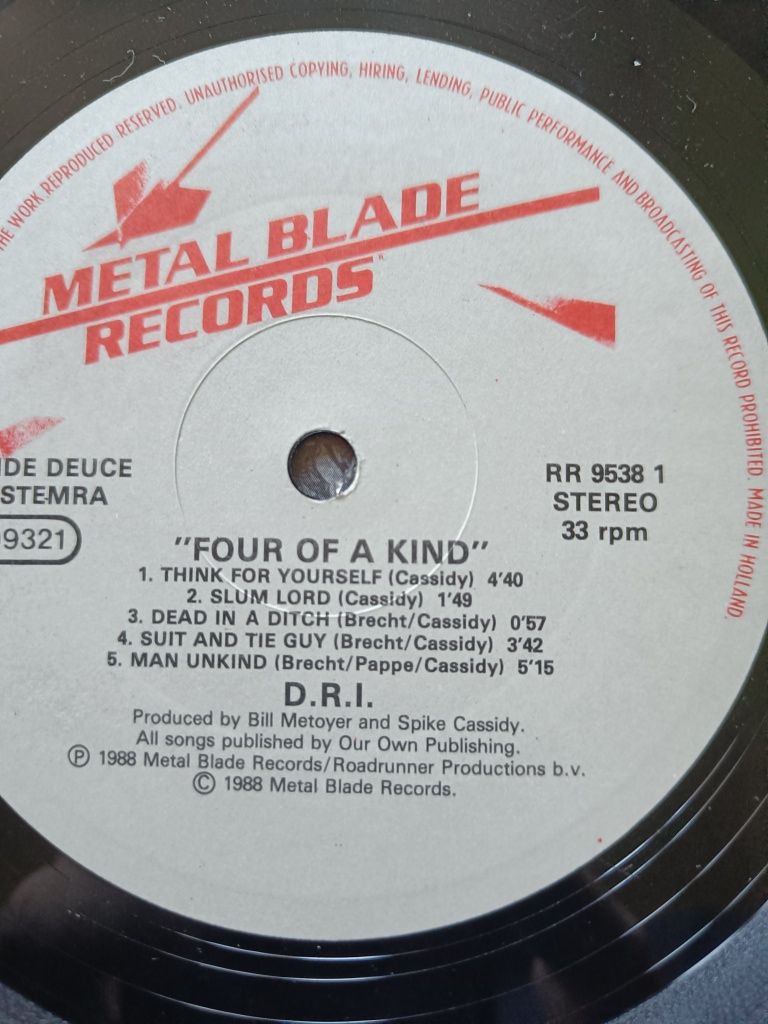 D.R.I. - 4 Of A Kind LP