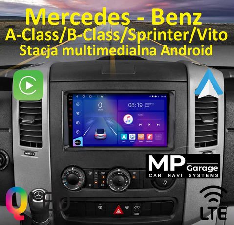 MERCEDES Sprinter A/B/V Class Radio Android Qled CarPlay 4G LTE FV
