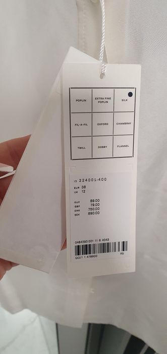 Koszula z jedwabiu Arket nowa 38