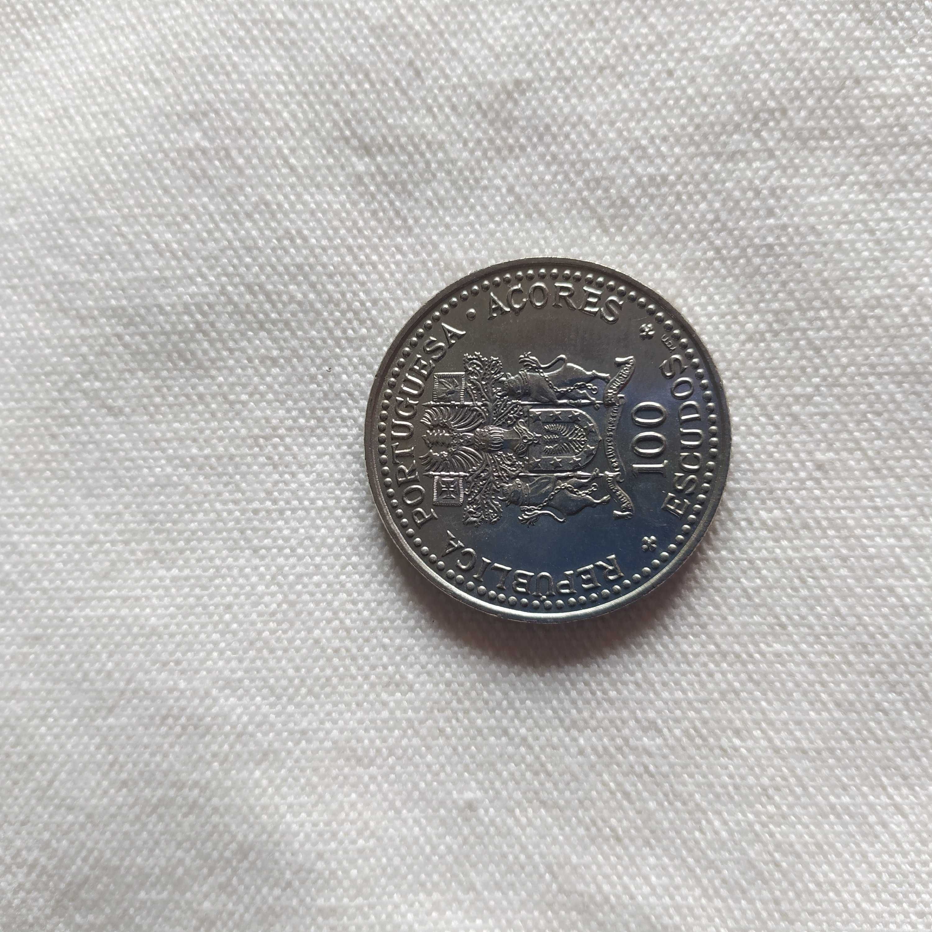 Duas Moedas de 100 escudos Açores 1986