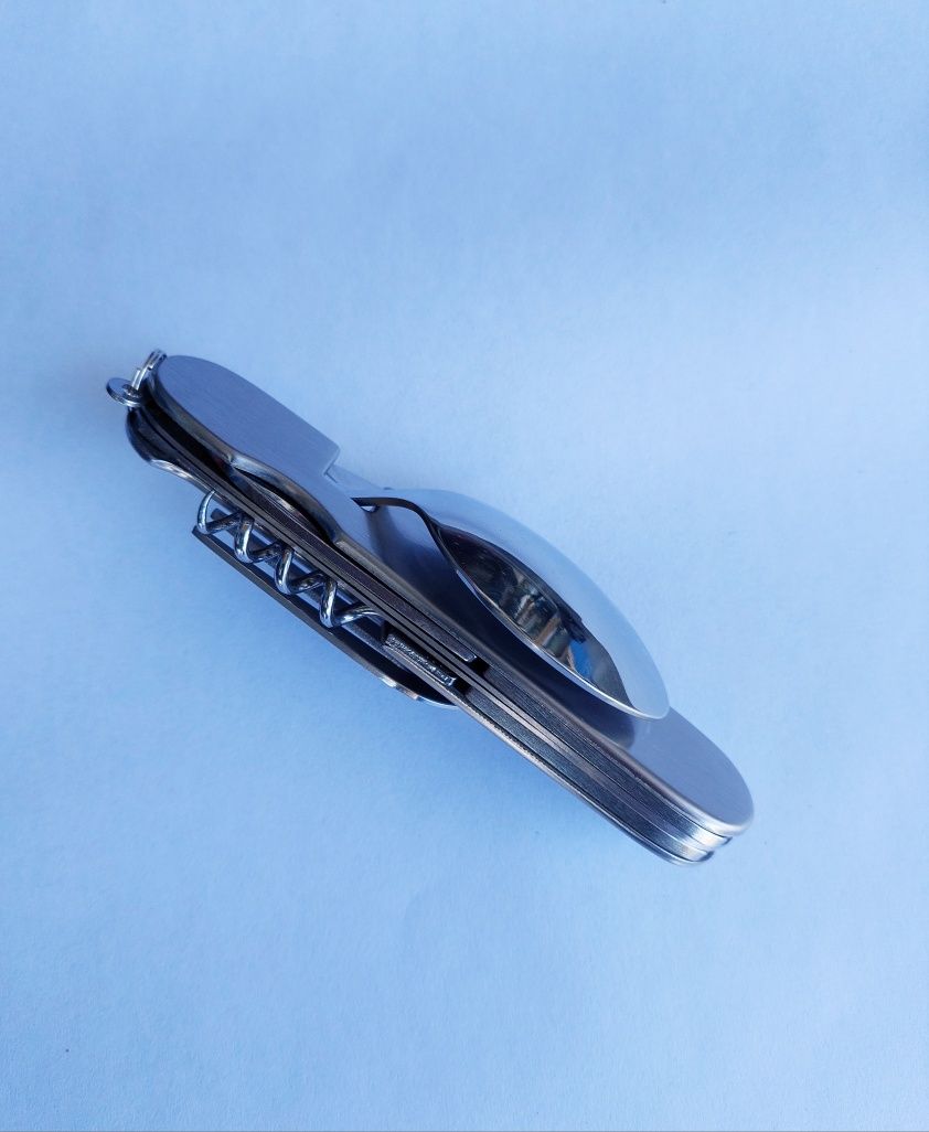 Multitool na biwak widelec łyżka nóż otwieracz