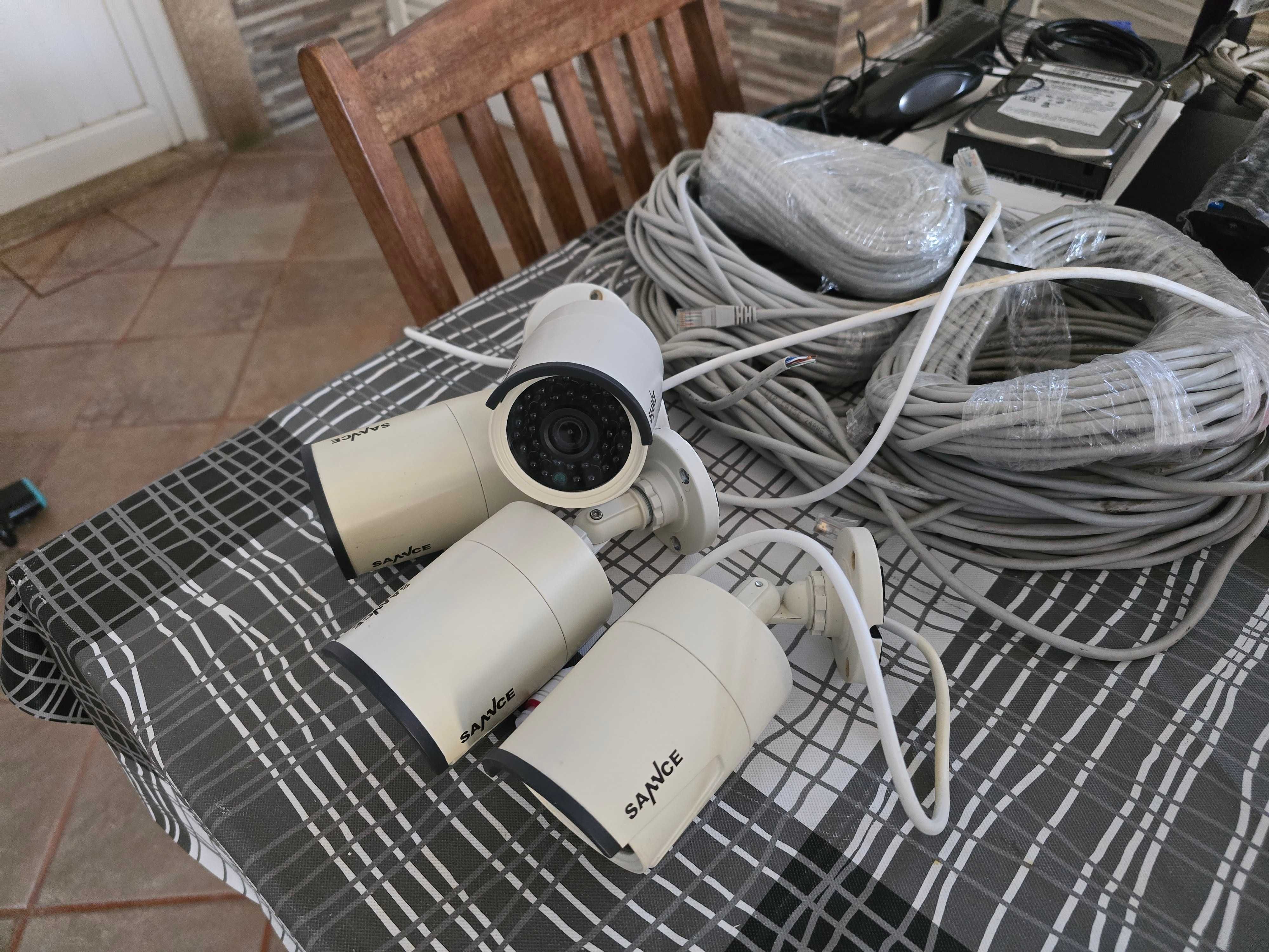 CCTV Kit de vigilância, 1080P PoE NVR com 4CH 1080P e 4 Câmaras IP66