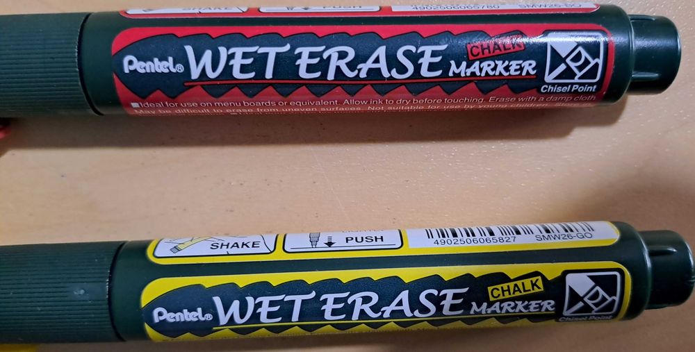 14+9 Marcadores de giz liquido "Pentel Wet Erase Chalk"