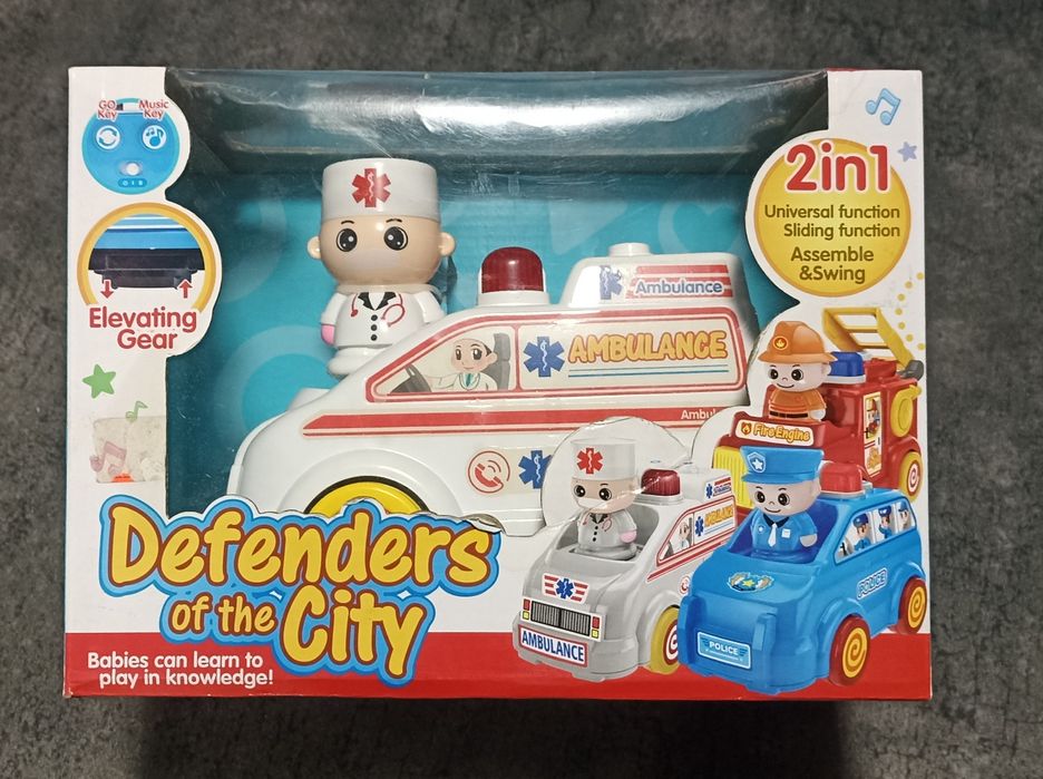 Дитяча іграшкова машинка Швидка допомога з фігуркою