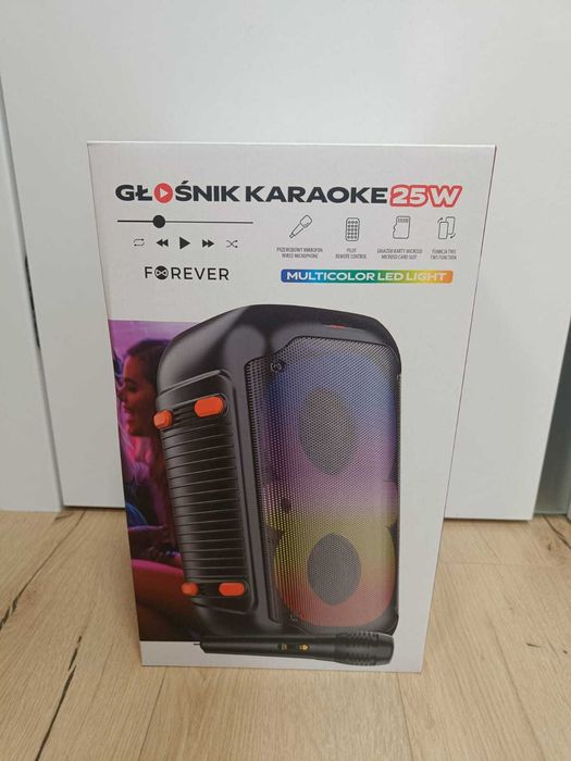 Forever głośnik bezprzewodowy 25W bluetooth karaoke z mikrofonem