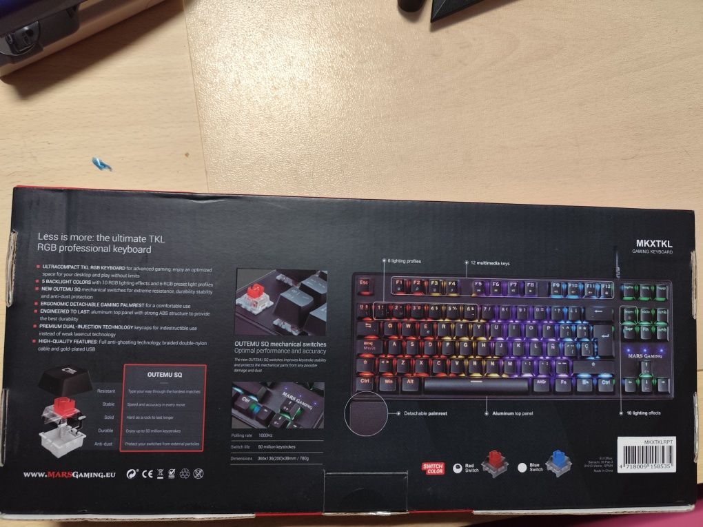Teclado Mecânico RGB Mars Gaming