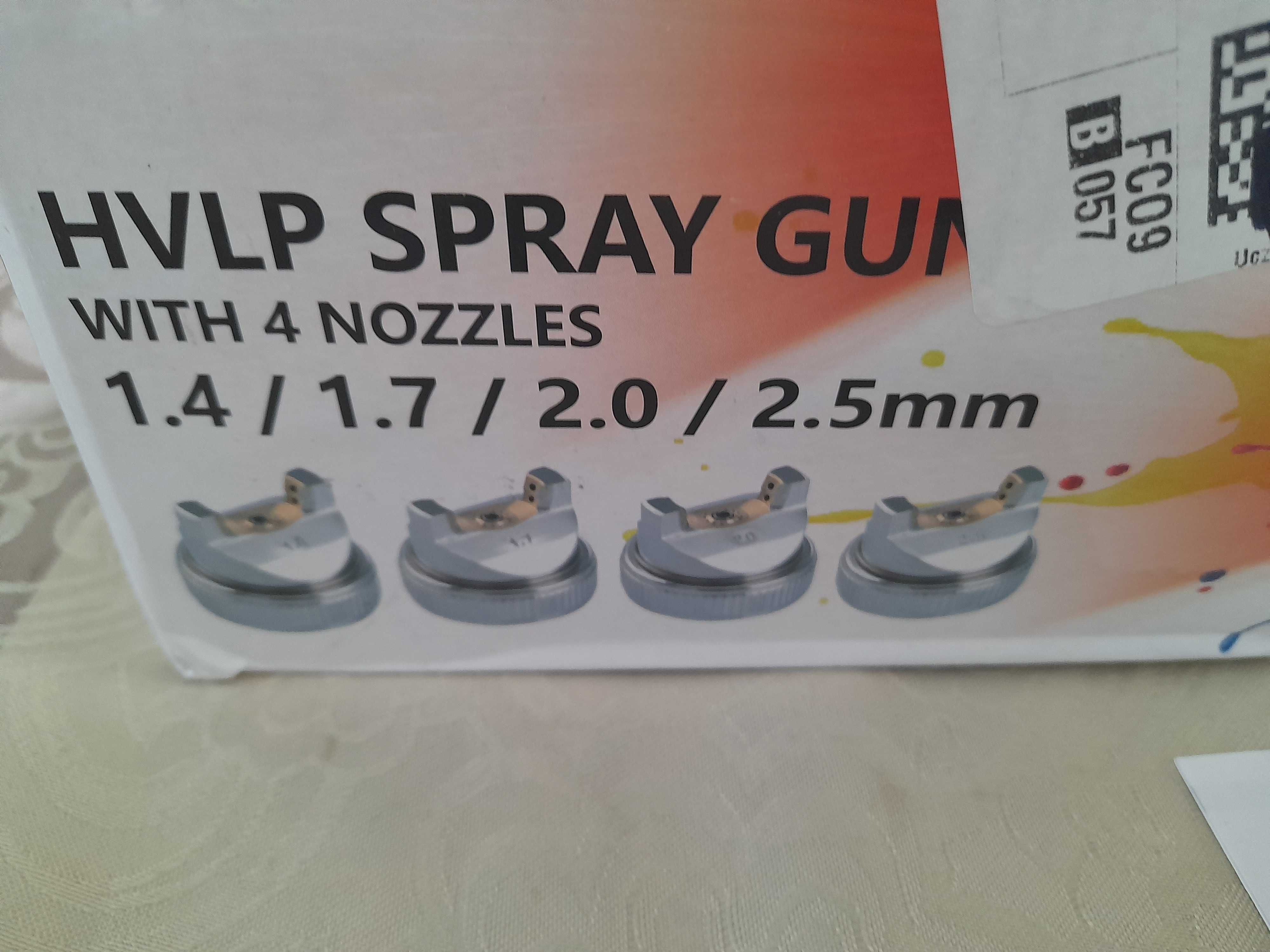 Professional Hvlp Spray Gun Paint Spray System Gravity Feed 4 Nozzles