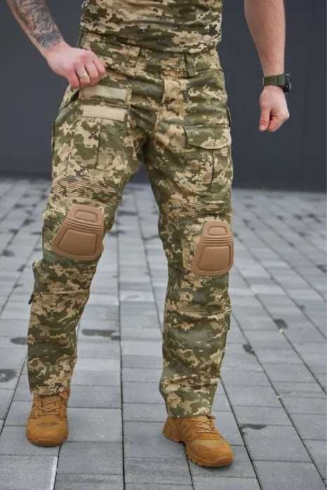 Тактичні штани піксель з наколінниками штани штурмові G3 брюки бойові
