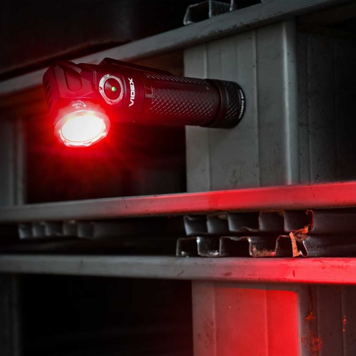 VIDEX A232R - 3р ГАРАНТІЇ. Якісний акумуляторний ліхтарик з червоним