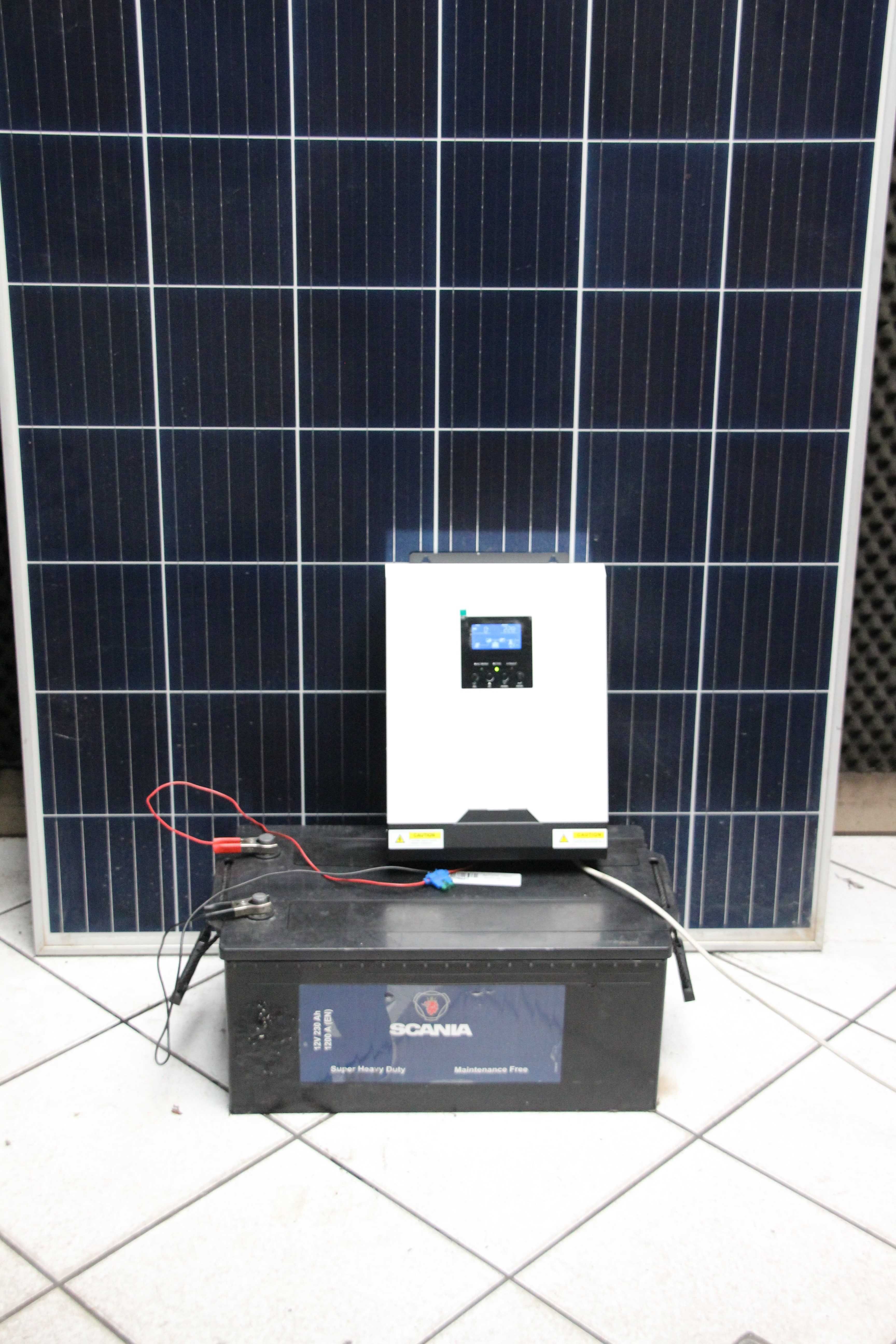 Zasilanie solarne panel niezależne 230V 3000W działka budowa kamper