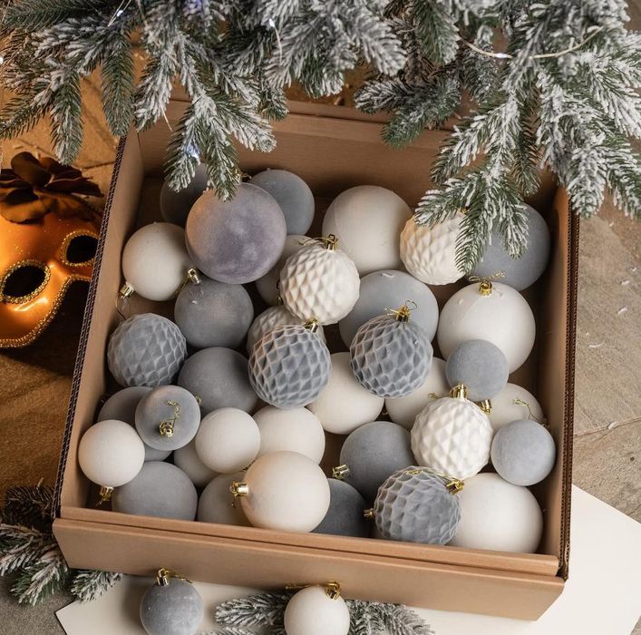 Новорічні прикраси кульки