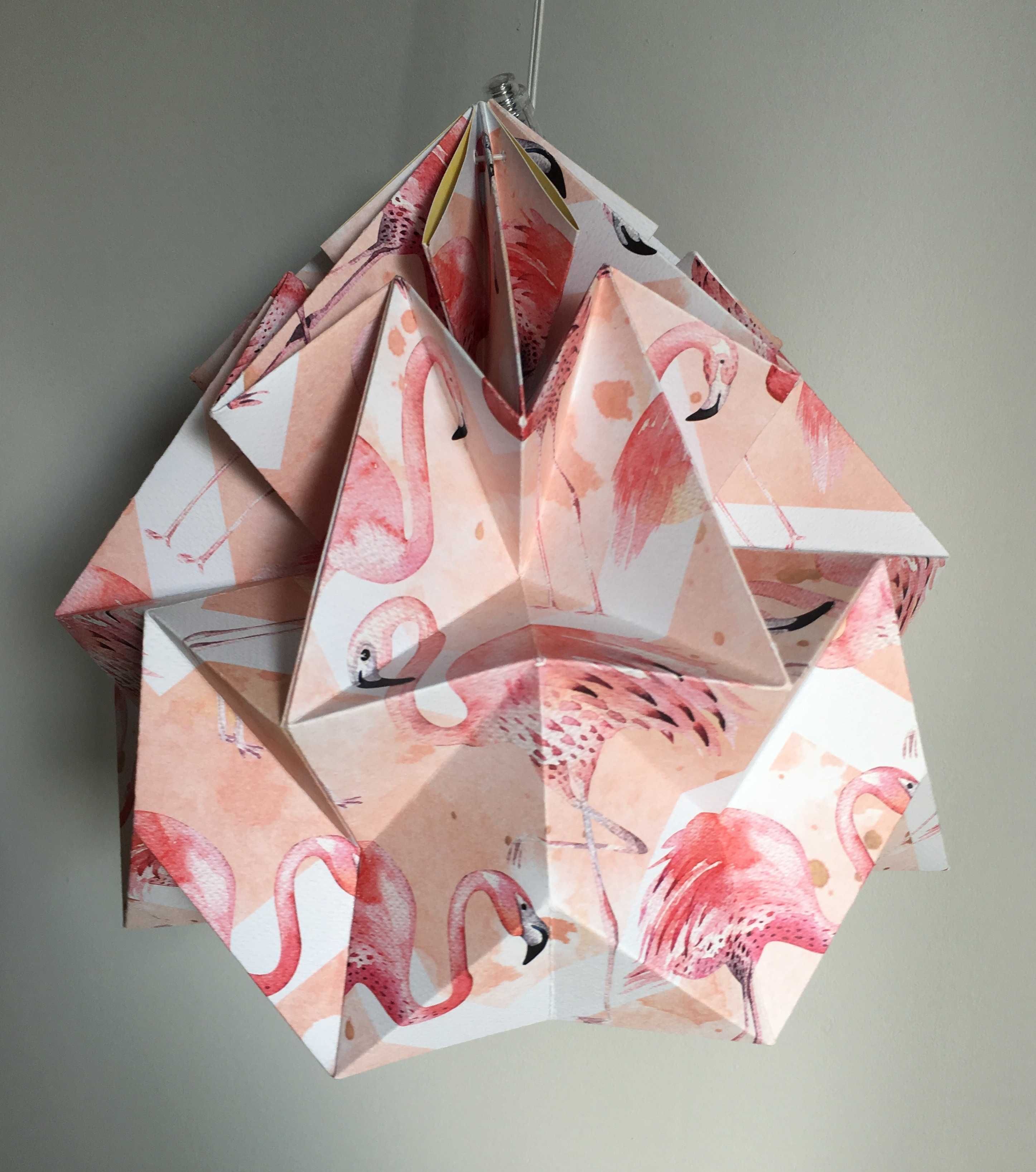 Abażur lampa klosz papierowy origami origamilamp