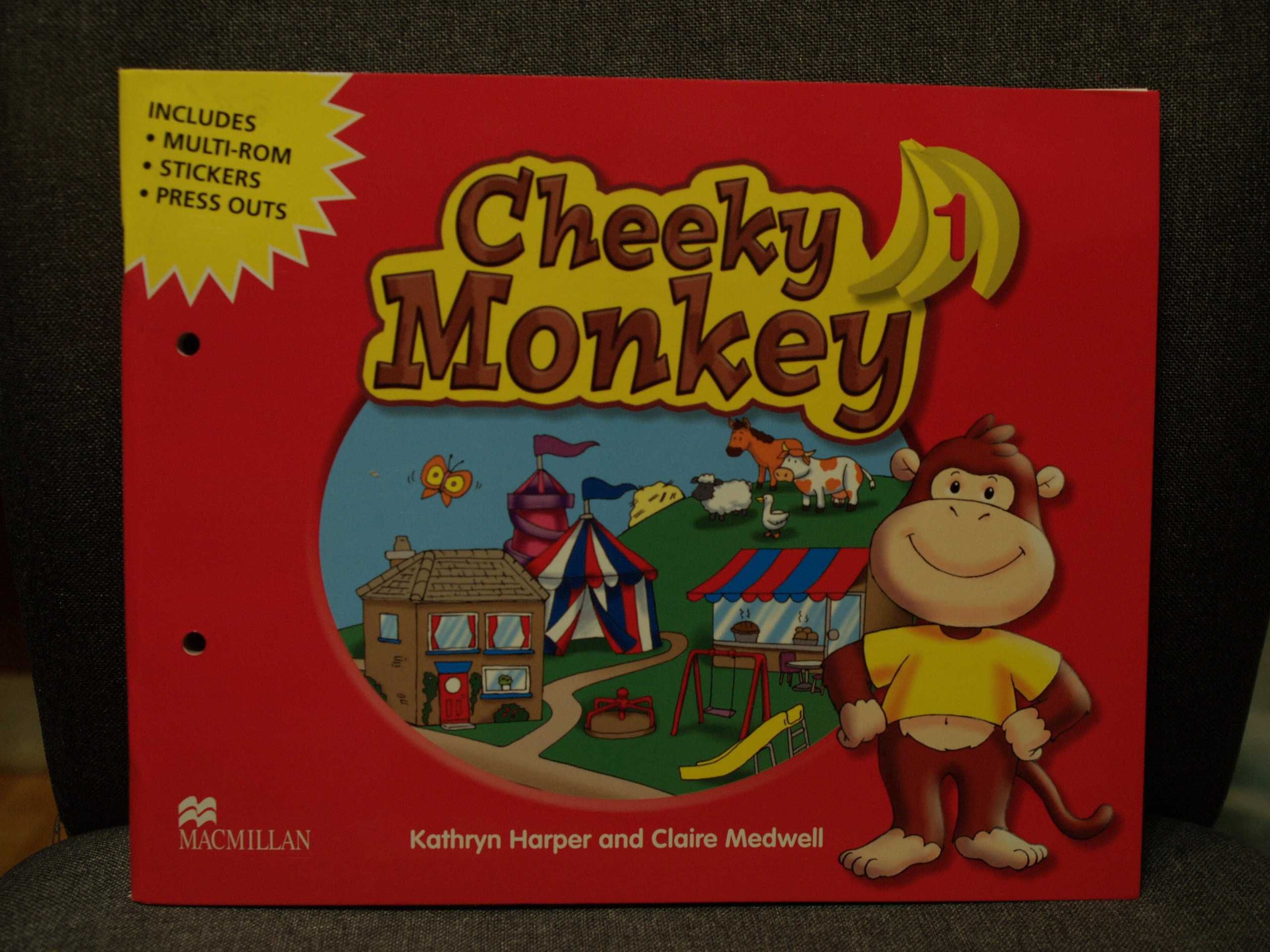 Cheeky monkey 1, podręcznik, multi-Rom, naklejki, wycinanki, Macmillan