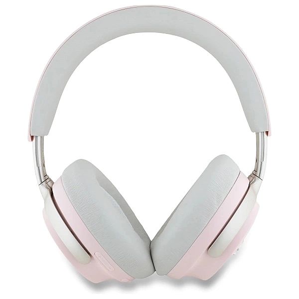Słuchawki nauszne Bluetooth Guess Metal Script Logo ANC/ENC - różowe
