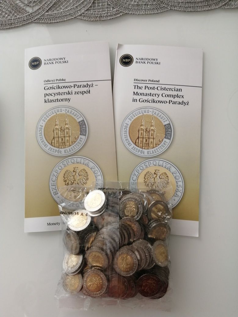 5 złotych Gościkowo-Paradyż pocysterski zespół klasztorny woreczek ban