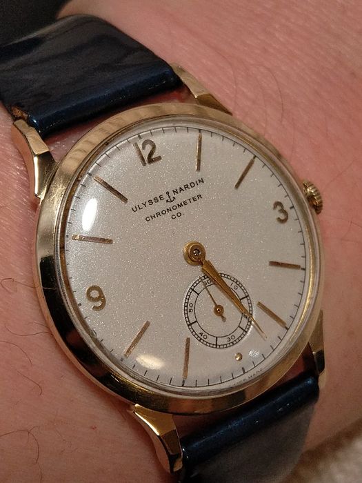 Złoty zegarek 14k 585 Ulysse Nardin zamienię.