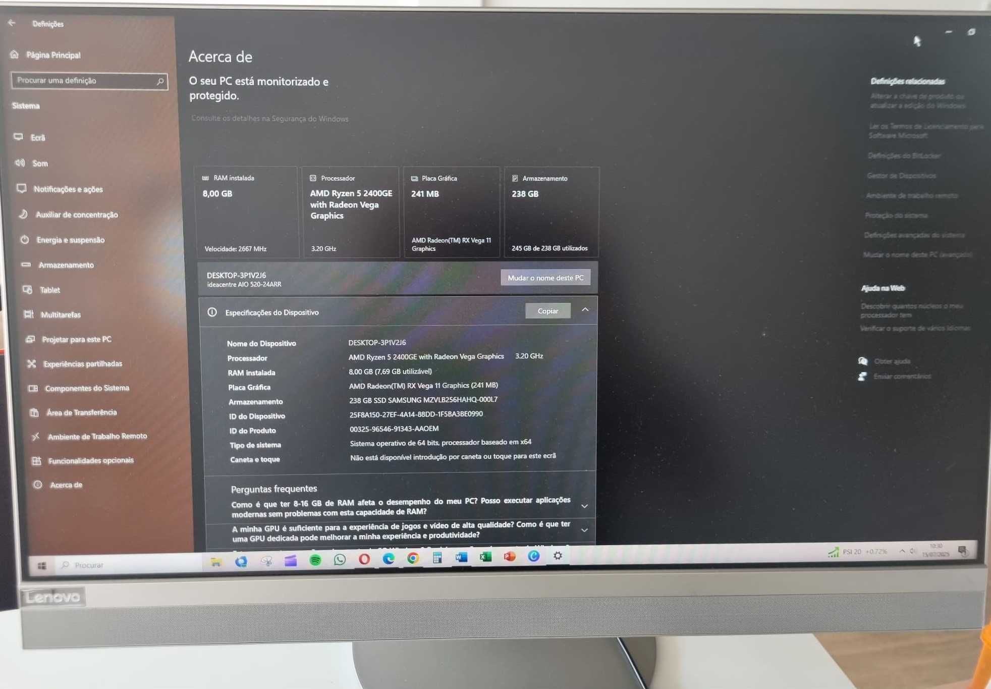 Computador ALL IN ONE Lenovo