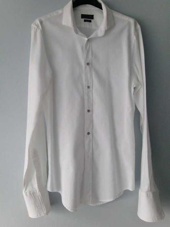 Elegancka biała koszula ZARA slim fit M