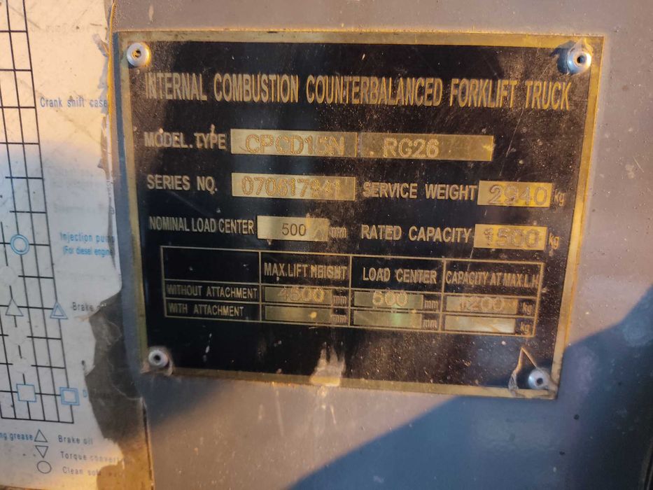 Навантажувач  EP CPCD15N , 1.5тн, дизельний, 2007p,