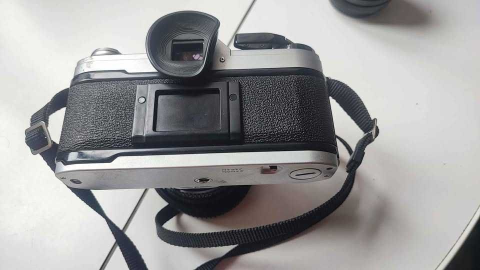 canon AE1 conjunto con 3 lentes