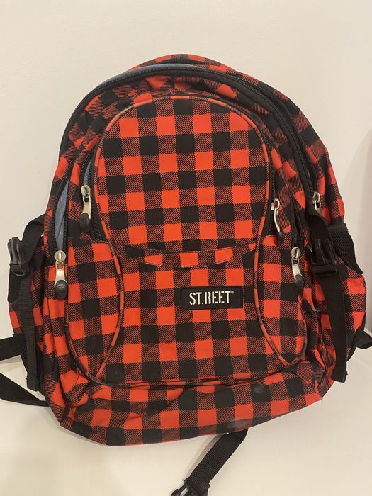 Plecak szkolny czerwono czarny